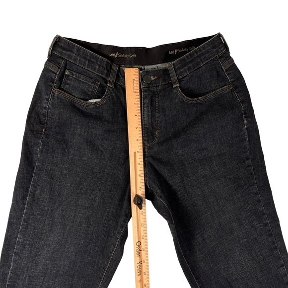 Lee Jeans Women's Sinfully Soft Boot Cut Denim 5-Pocket Dark Wash Blue 30/32 - Picture 8 of 13